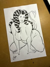 Image 2 of CHUBBY DEVIL GIRL ON KNEES Original Art