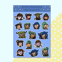 Sorcery Shenanigans: Silly Faces Sticker Sheet