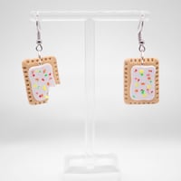 Image 1 of Frosted Strawberry Breakfast Pastry Earrings