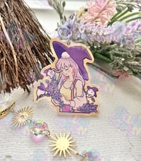 Lavender Witch Wooden Charm