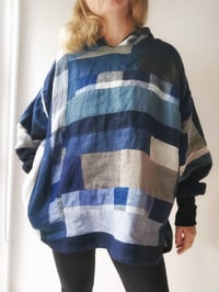 Image 1 of Linen patchwork hoody