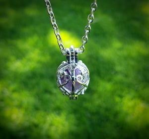 Image of Small Silver Gemstone Locket