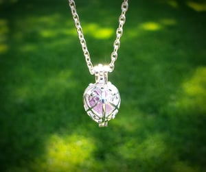 Image of Small Silver Gemstone Locket