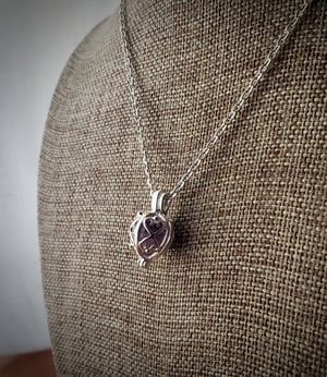 Image of Small Silver Gemstone Locket