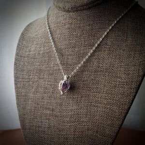 Image of Small Silver Gemstone Locket