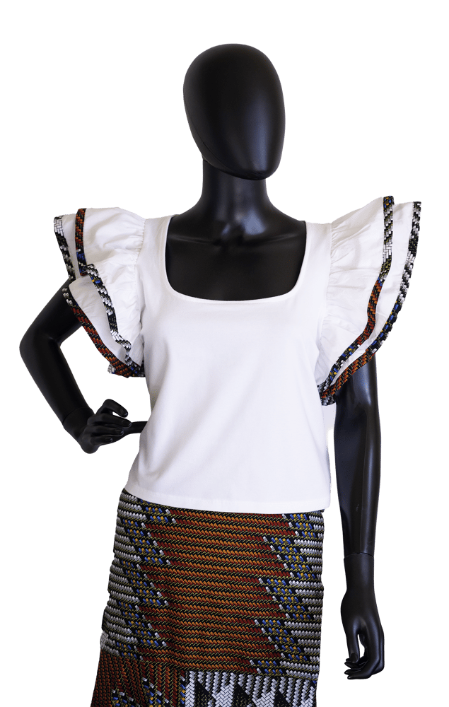 Image of Upcycle Two-Piece Skirt Set - Brown