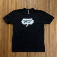 Image 1 of "SKETCHY!" - GID Bubble logo t-shirt