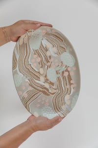 Image 1 of X-Large Serving Platter - Desert Sandstone and Lichen no. 2