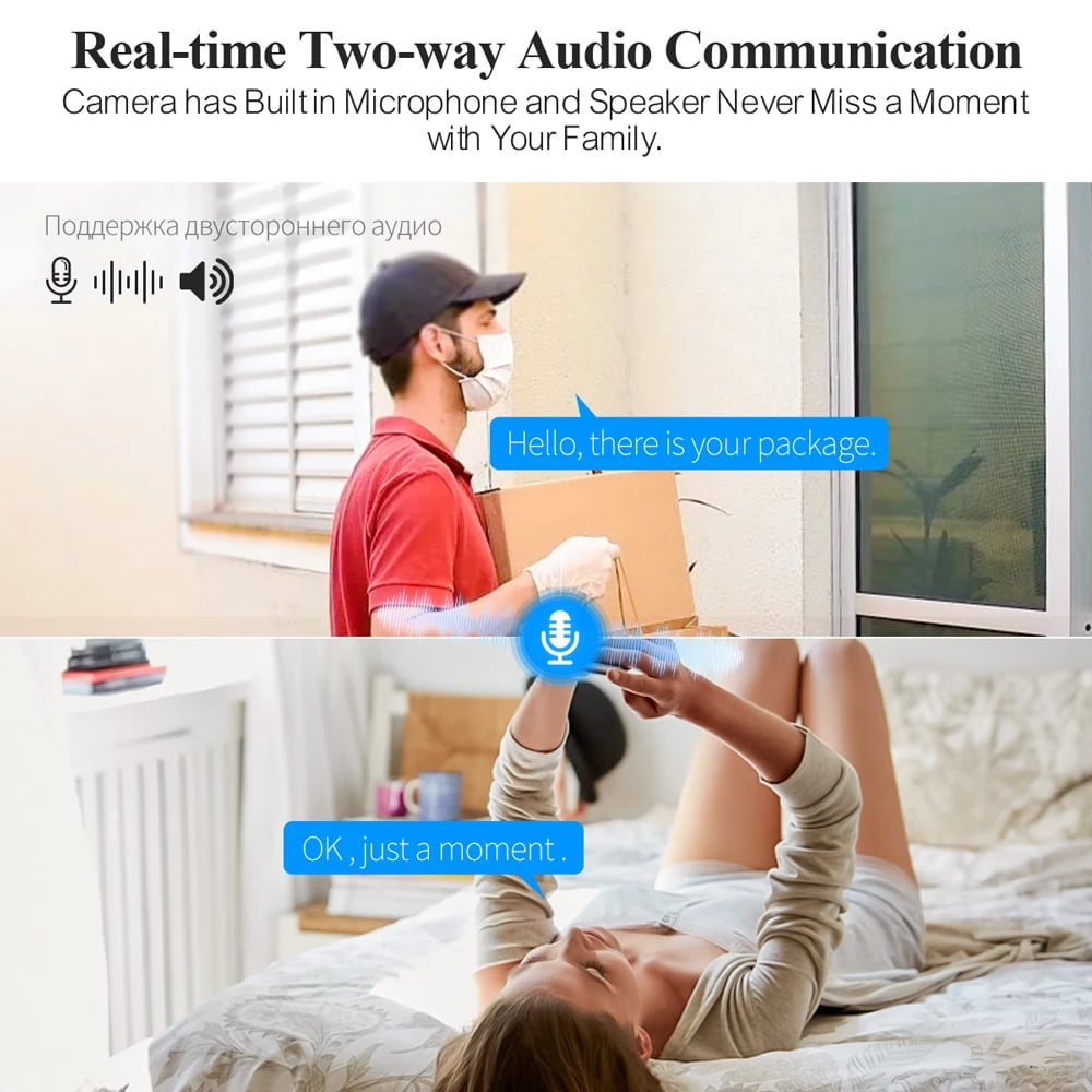 1080p HD Wireless Security Camera - Full Color Night Vision, Indoor/Outdoor, 2-Way Audio