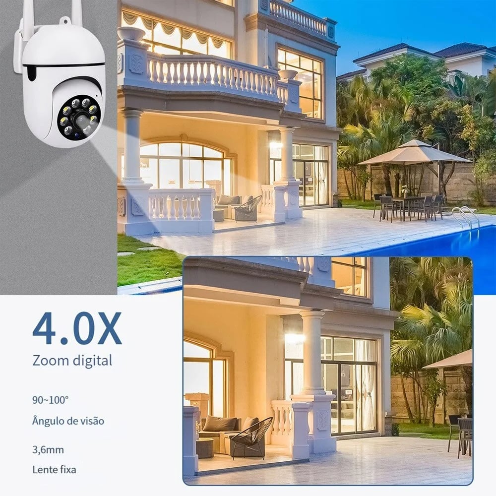 1080p HD Wireless Security Camera - Full Color Night Vision, Indoor/Outdoor, 2-Way Audio