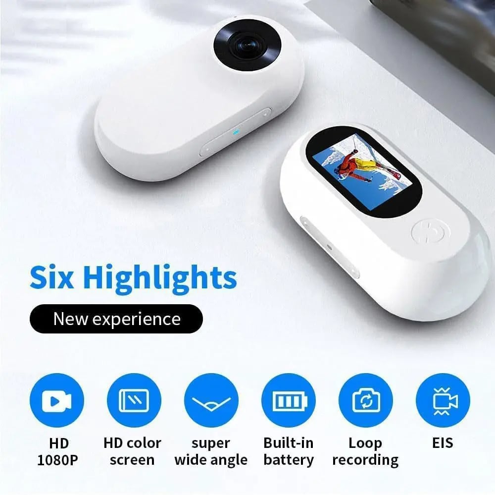 1080P Pet Collar HD Camera with Video Recording Wireless Mini Body Cam for Indoor/Outdoor