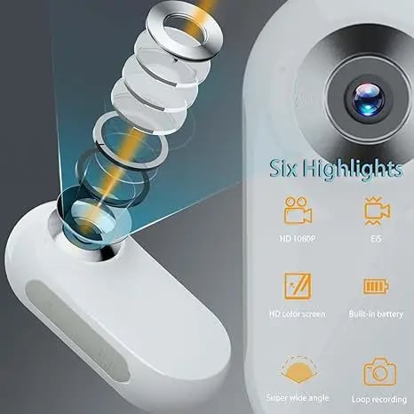 1080P Pet Collar HD Camera with Video Recording Wireless Mini Body Cam for Indoor/Outdoor