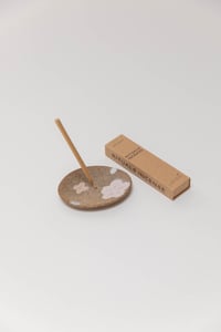 Image 2 of Pastel Flowers on Sandy Clay - Incense Holder