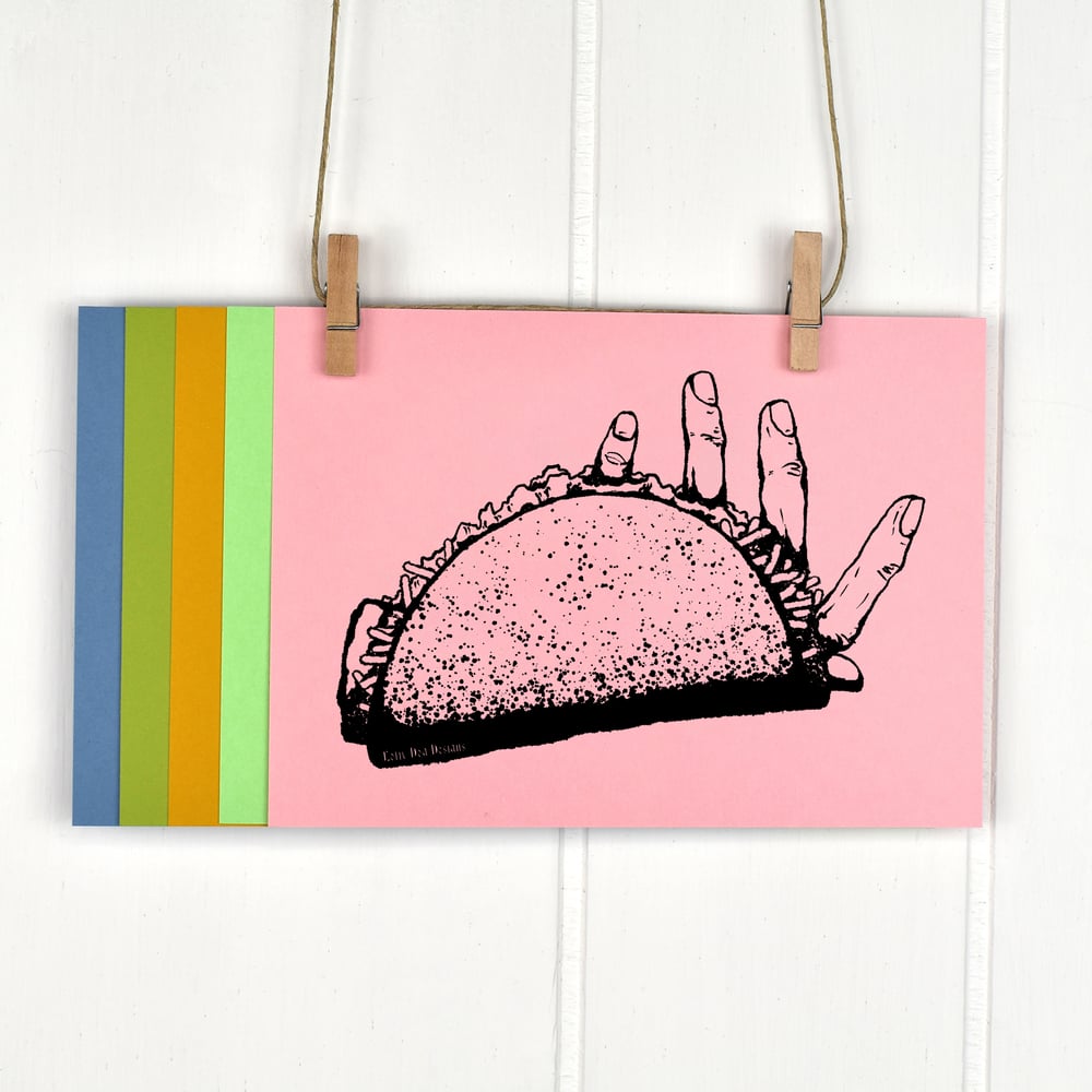 Hand Taco 5x7 Screen Print