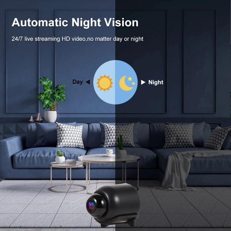 MSL X5 Mini Wireless 1080P Security Camera with 16GB SD Card Included