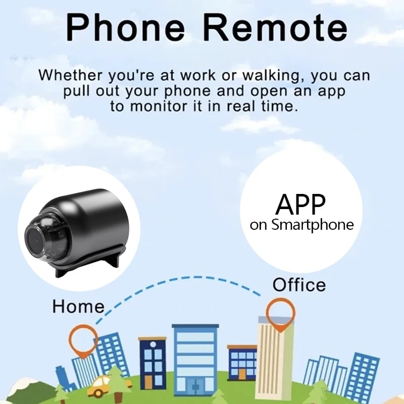 MSL X5 Mini Wireless 1080P Security Camera with 16GB SD Card Included