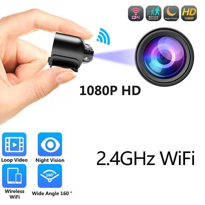 MSL X5 Mini Wireless 1080P Security Camera with 16GB SD Card Included