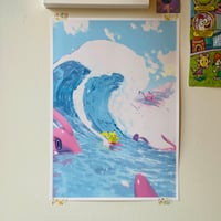 Image 2 of 'Surfing Pikachu & Friends' Poster