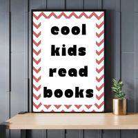 Image 2 of Cool Kids Read Books Chevron Print