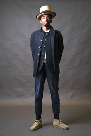 Image of FOURNIER JACKET - Navy linen £435.00