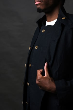 Image of FOURNIER JACKET - Navy linen £435.00