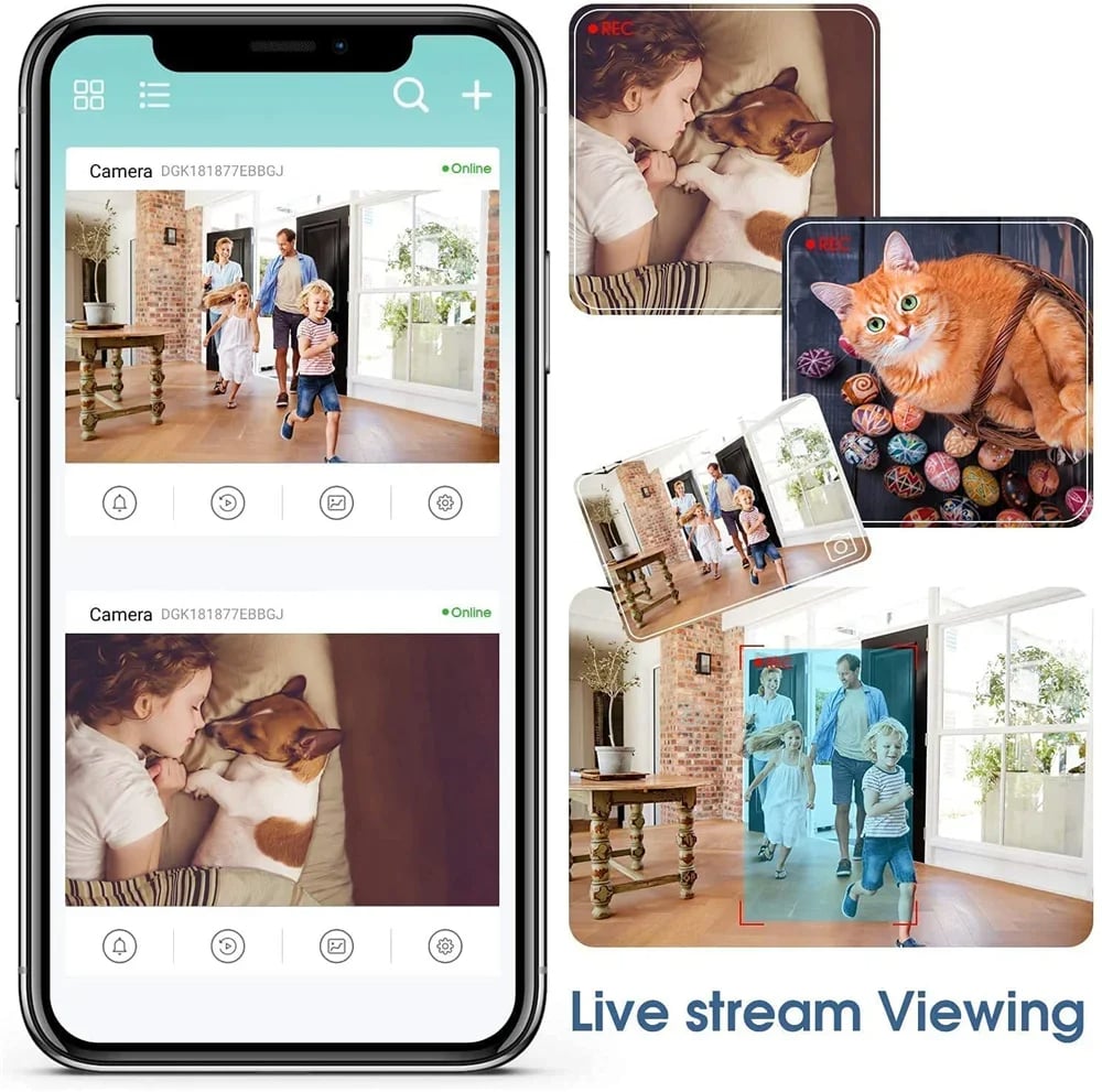 HD 1080P Wifi Alarm Clock Camera With Temperature Humidity Monitor