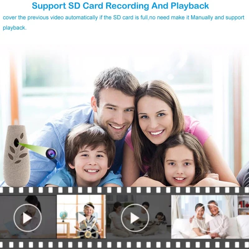 HD 1080P Wifi Alarm Clock Camera With Temperature Humidity Monitor