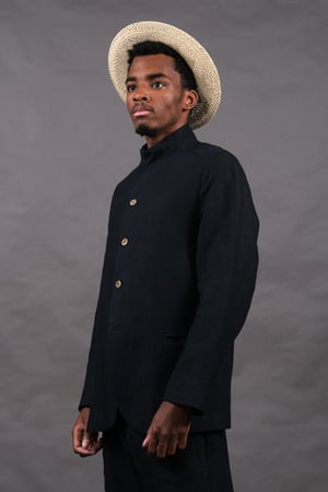 Image of FOURNIER JACKET - Navy linen £435.00