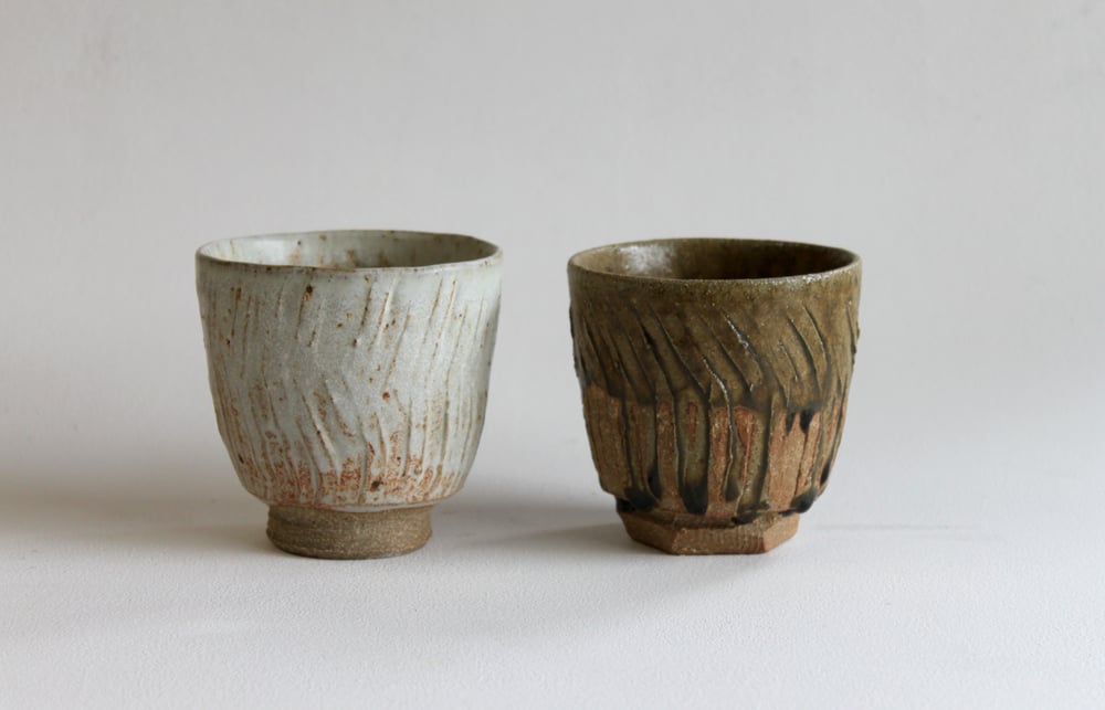 Image of Textured Footed Teacups