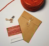 Image 1 of Naturally Dyed Wool Sample Card- Madder Red