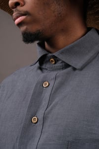 Image 10 of Huegnoit Shirt - BlueGrey cotton £235.00