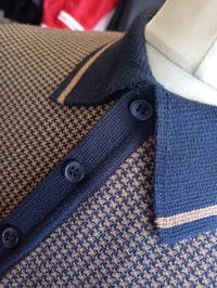 Image 3 of Relco Knitted Dogtooth polo 