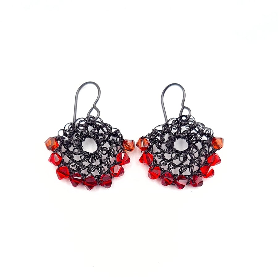 Image of RED CRESCENT Earrings