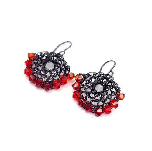 Image of RED CRESCENT Earrings