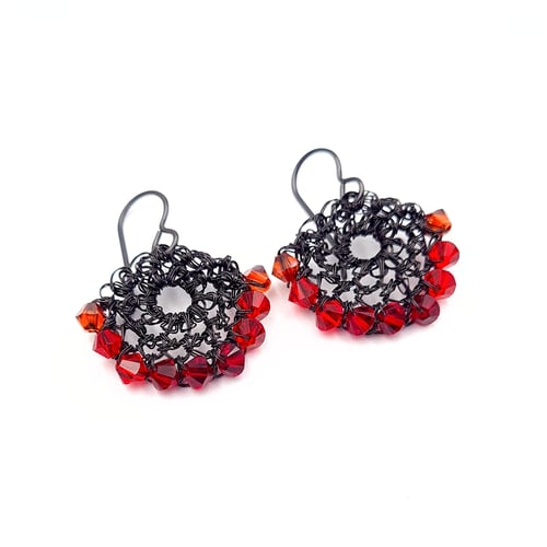 Image of RED CRESCENT Earrings