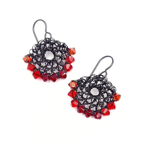 Image of RED CRESCENT Earrings