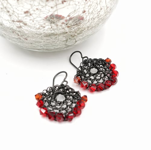 Image of RED CRESCENT Earrings