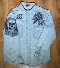 Image 1 of Powell Peralta Jesus Christ CUSTOM DENIM JACKET