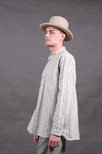 Image 7 of BED SHIRT - Ecru+brown Stripe £195.00