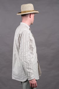 Image 8 of BED SHIRT - Ecru+brown Stripe £195.00