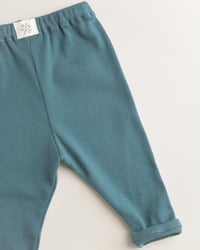 Image 5 of LEGGING ALMA côtelé vert profond | Coton biologique