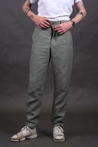 Image 3 of PEAKY BLINDER TROUSER - Lichen linen £265.00