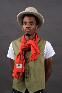 Image 7 of STUDIO SCARF - Red cotton £88.00