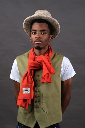 Image of STUDIO SCARF - Red cotton £88.00