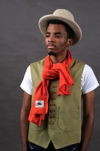 Image 8 of STUDIO SCARF - Red cotton £88.00