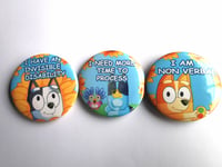 Bluey Invisible Disability badges 