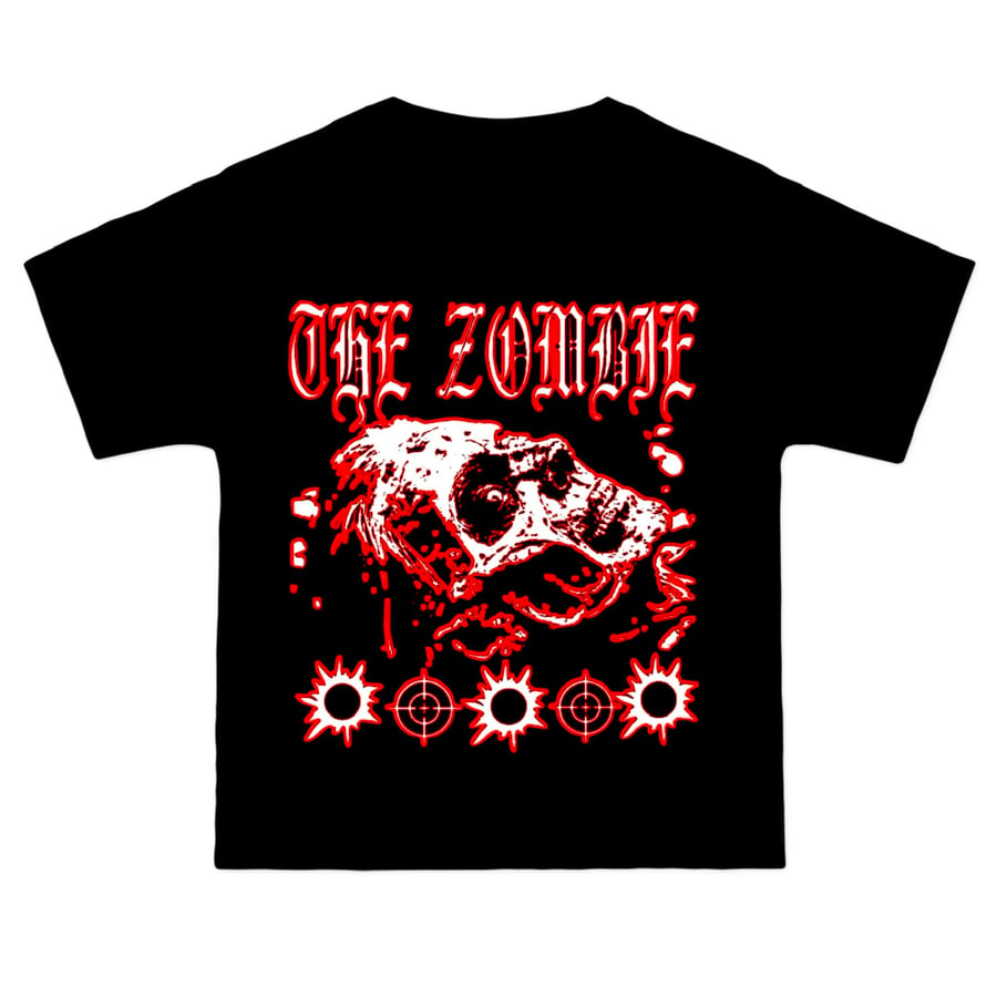 Image of THE ZOMBIE YDTHEILLEST BLACK AND RED SHIRT