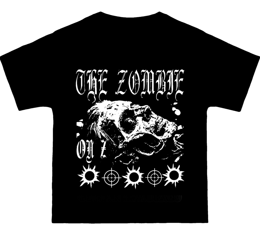 Image of THE ZOMBIE YDTHEILLEST BLACK AND WHITE SHIRT