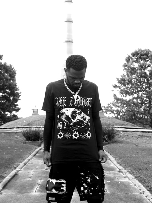 Image of THE ZOMBIE YDTHEILLEST BLACK AND WHITE SHIRT