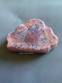 Image 4 of Stormy Weather Fizzy Cloud Bathbomb Handmade Vegan Kawaii Anime Bathbomb